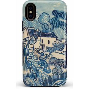 Casely iPhone Xs Max Case | Purple Taupe on Nude | Bold Protective Design(Van Gogh | Landscape With Houses)