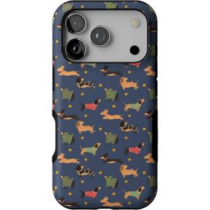 Casely iPhone 17 Pro Case | Dashing Doxies | Dachshund Dog | Bold Protective Design | MagSafe Compatible Design