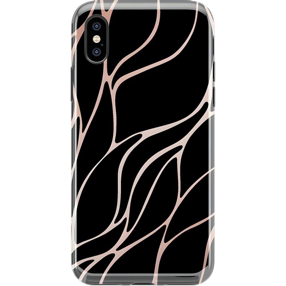 imageCasely iPhone XXS Case  Branching Out  Festive Floral  Classic Ultra Slim DesignMidnight Ride  Black and Gold Metallic Waves