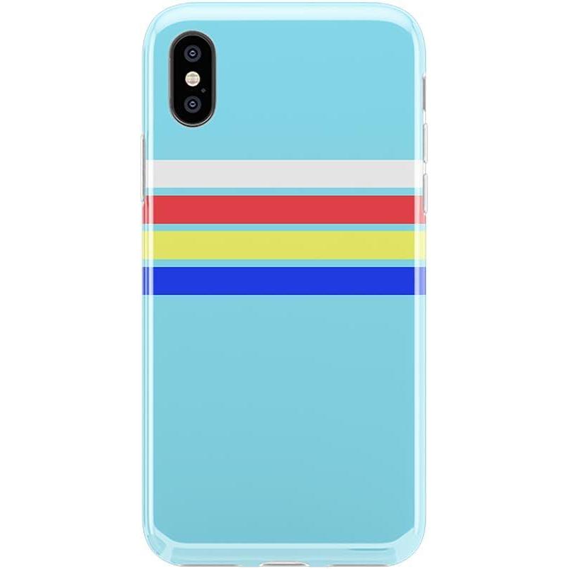 imageCasely iPhone XXS Case  Outside The Lines  Crayola Marker  Classic Ultra Slim DesignTeal Rainbow Stripes Color Block