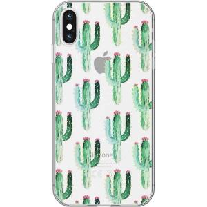 Casely iPhone X/XS Case | Branching Out | Festive Floral | Classic Ultra Slim Design(Lookin’ Sharp | Cactus Patterned Clear Floral)