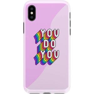 Casely iPhone X/XS Case | Branching Out | Festive Floral | Classic Ultra Slim Design(YOU DO YOU | Purple Print)