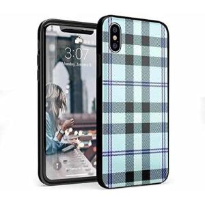 Casely iPhone X/XS Case | Outside The Lines | Crayola Marker | Classic Ultra Slim Design(As if! Light Blue Plaid)