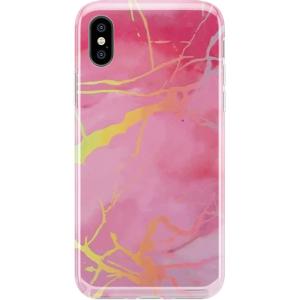 Casely iPhone X/XS Case | Outside The Lines | Crayola Marker | Classic Ultra Slim Design(Cute Pink Marble Holo)