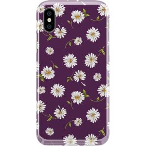 Casely iPhone X/XS Case | Outside The Lines | Crayola Marker | Classic Ultra Slim Design(Daisy Daydream Plum Purple Floral)