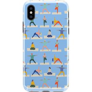 Casely iPhone X/XS Case | Outside The Lines | Crayola Marker | Classic Ultra Slim Design(Go with the Flow Light Blue Yoga)