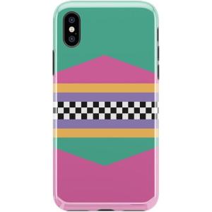 Casely iPhone X/XS Case | Outside The Lines | Crayola Marker | Classic Ultra Slim Design(Rad Dad | 80’s Colorblock)
