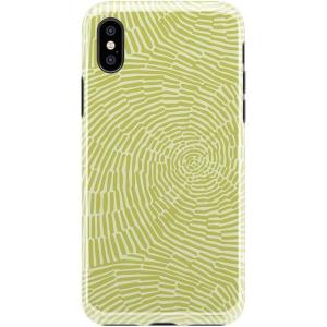 Casely iPhone X/XS Case | Outside The Lines | Crayola Marker | Classic Ultra Slim Design(Swirl Away | Tea Green Geometric)