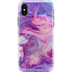 Casely iPhone X/XS Case | Outside The Lines | Crayola Marker | Classic Ultra Slim Design(Tie Dying Over You Purple Marble)