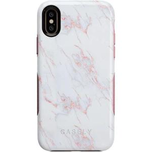 Casely iPhone X/XS Case | Veneta Tapestry | Grateful Dead Tie Dye | Bold Protective Design(Subtle Blush | White and Pink Marble)