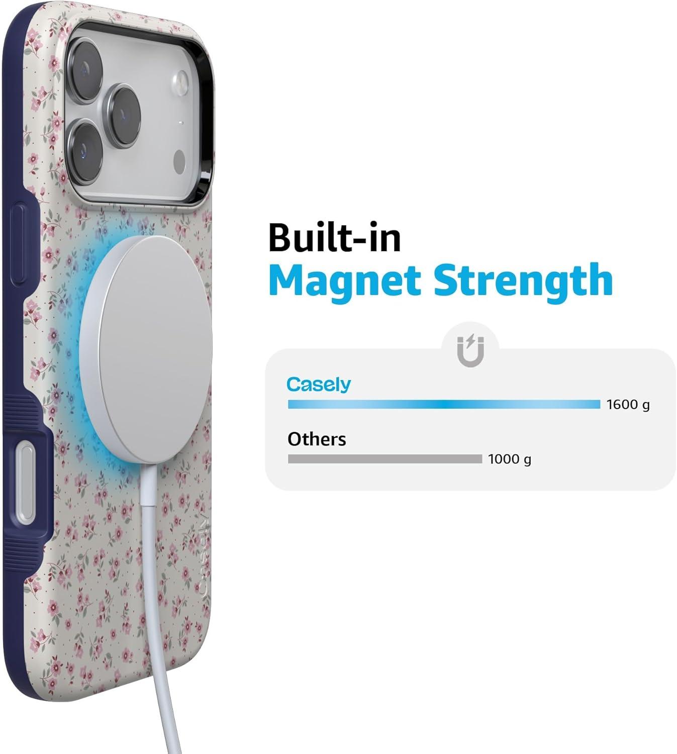 imageCasely iPhone 17 Pro Case  Be Mine  Tiny Hearts  Bold Protective Design  Compatible with MagSafeCottage Charm  Cottagecore