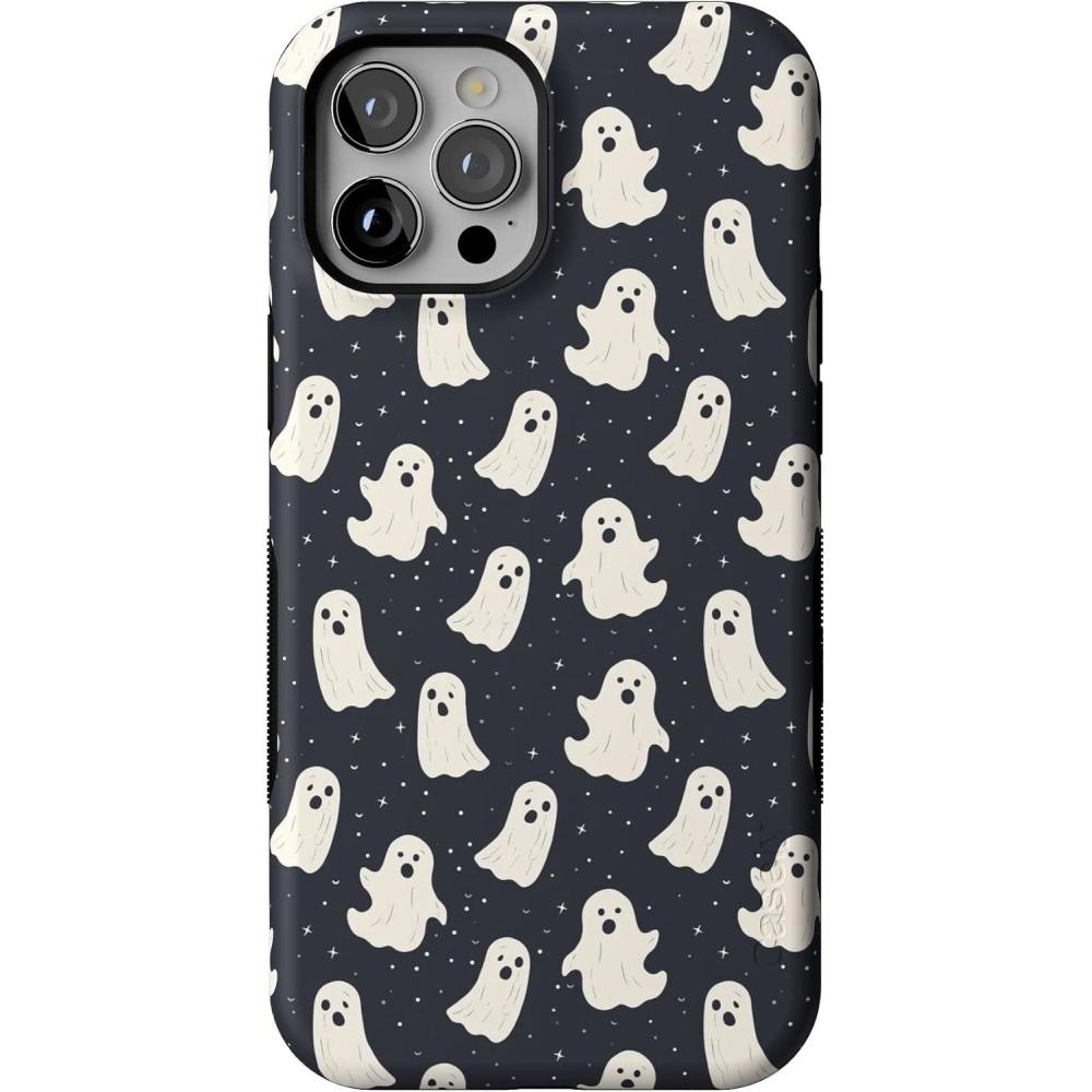 imageCasely iPhone 12 Pro Max Case  Mystic Meadow  Green Gardens  Bold Protective Design  MagSafe Compatible DesignAll Boos No Bite  Friendly Ghost