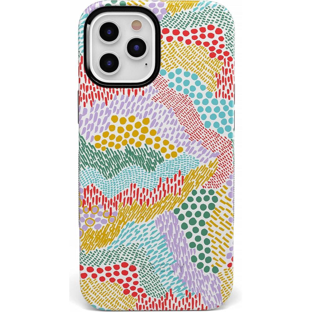 imageCasely iPhone 12 Pro Max Case  Mystic Meadow  Green Gardens  Bold Protective Design  MagSafe Compatible DesignColor Me Happy  Pattern Colorblock