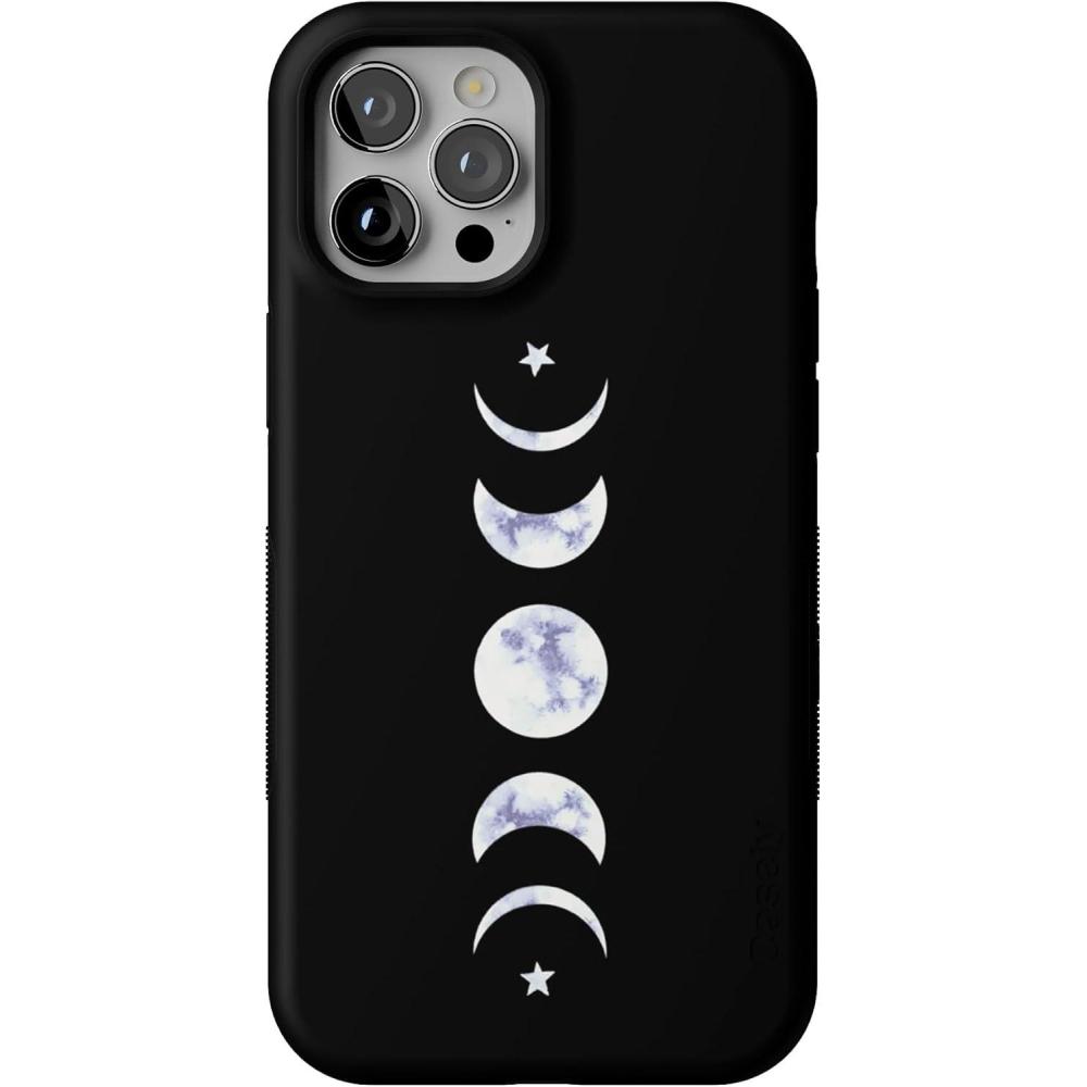 imageCasely iPhone 12 Pro Max Case  Mystic Meadow  Green Gardens  Bold Protective Design  MagSafe Compatible DesignIts Just a Phase  Marble Moon