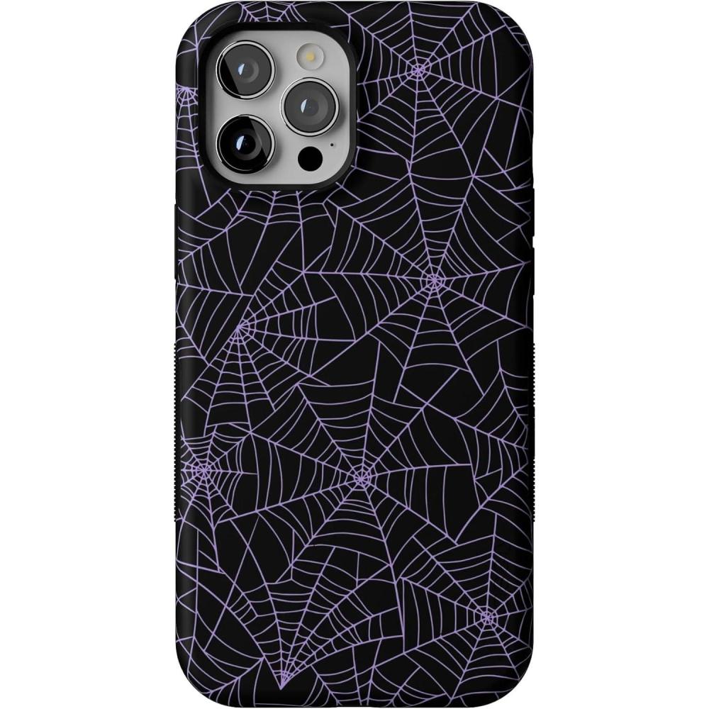 imageCasely iPhone 12 Pro Max Case  Mystic Meadow  Green Gardens  Bold Protective Design  MagSafe Compatible DesignMidnight Web  Spider Web
