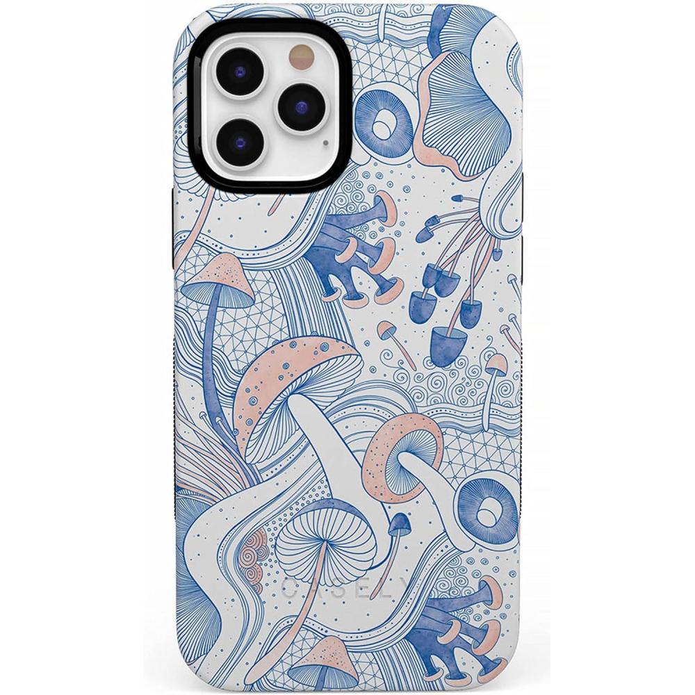 imageCasely iPhone 12 Pro Max Case  Mystic Meadow  Green Gardens  Bold Protective Design  MagSafe Compatible DesignThe Fun Guy  Enchanted Forest Mushroom Floral