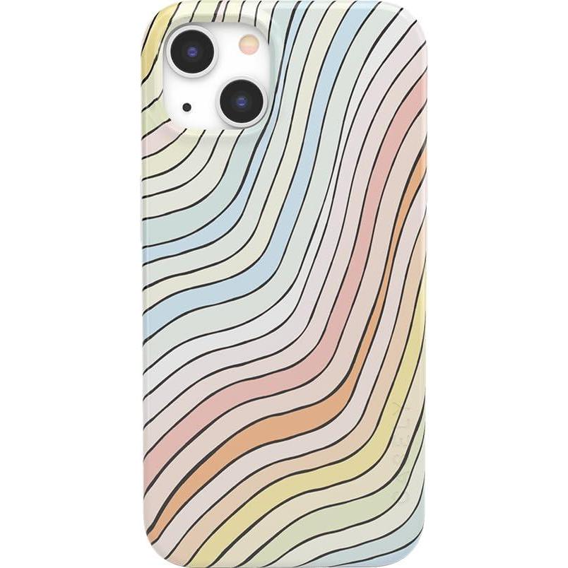 imageCasely iPhone 13 Case  Cap Ngre  Calm Waters  The Met Museum Watercolor  Compatible with MagSafeRide The Wave  Pastel Rainbow Lined
