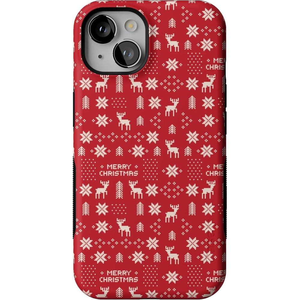 imageCasely iPhone 13 Case  Stocking Stuffer  Christmas Knit  Bold Protective Design  MagSafe Compatible Design