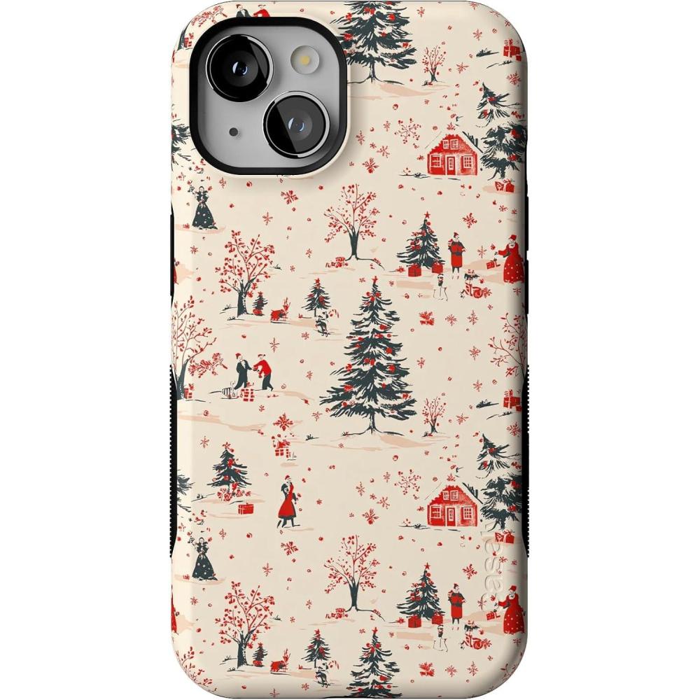 imageCasely iPhone 13 Case  Winter Nostalgia  Vintage Holiday  Bold Protective Design  MagSafe Compatible Design