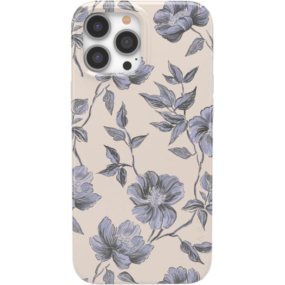 imageCasely iPhone 13 Pro Max Case  Clear Skies  Clear Shimmer  Compatible with MagSafe  Classic Ultra Slim DesignInk  Iris  Vintage Floral