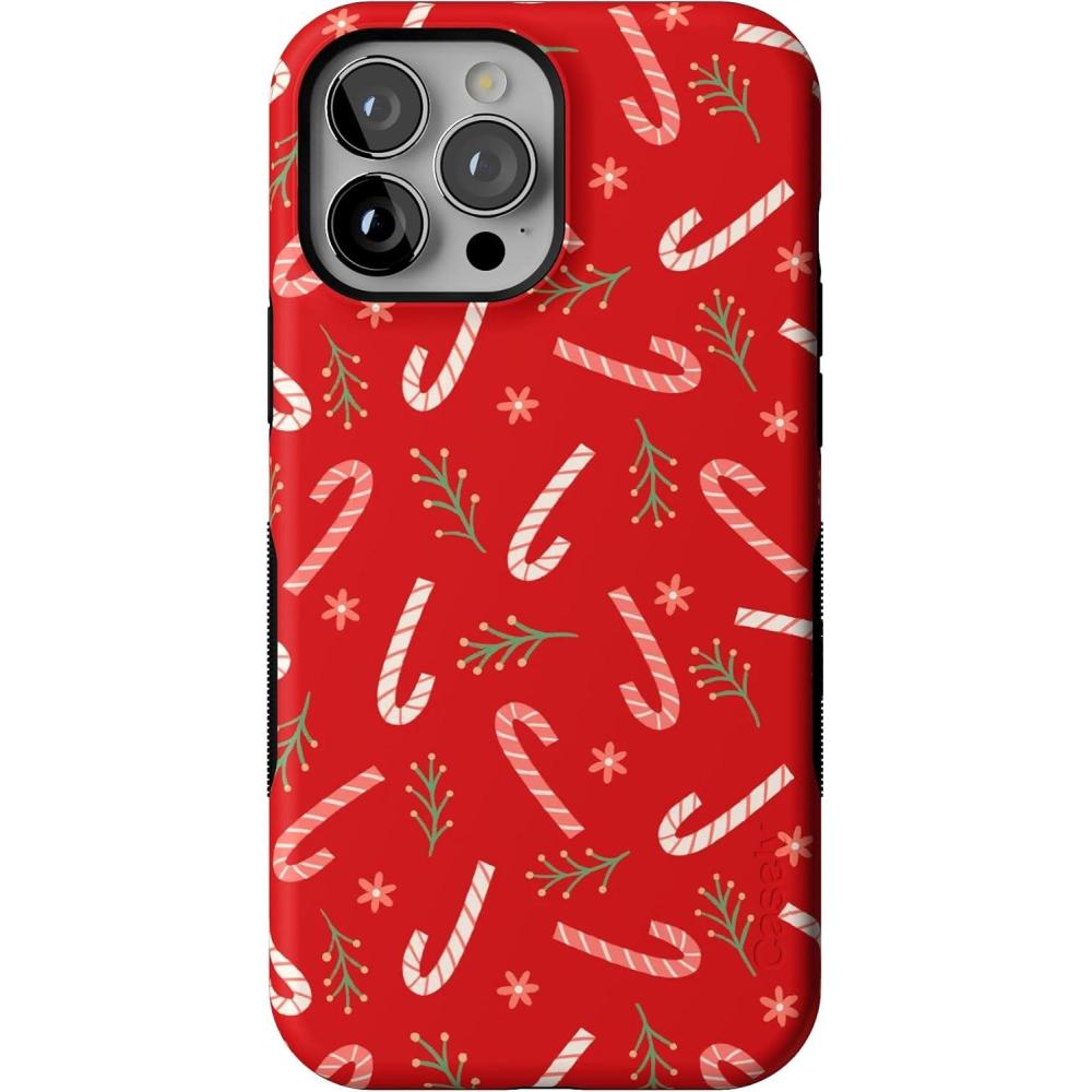 imageCasely iPhone 13 Pro Max Case  Peppermint Kiss  Candy Cane  Bold Protective Design  MagSafe Compatible Design