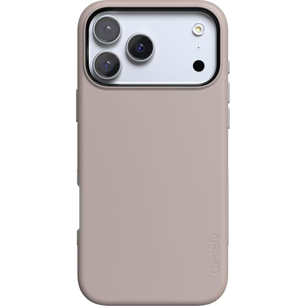 imageCasely iPhone 17 Pro Case  Be Mine  Tiny Hearts  Bold Protective Design  Compatible with MagSafeTaupe on Nude  Calm Beige