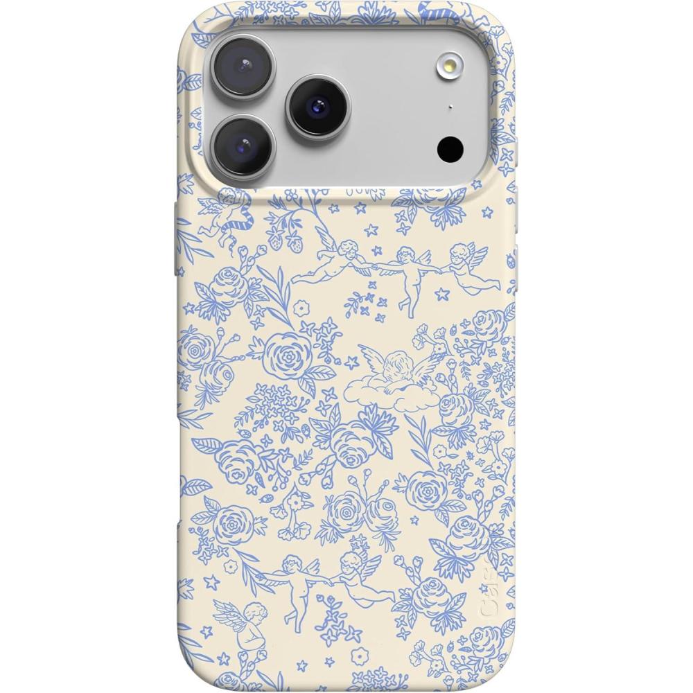 imageCasely iPhone 17 Pro Case  Chelsea Checker  Starlight Tiles  Compatible with MagSafe  Classic Ultra Slim DesignCupids Canvas  Periwinkle Floral