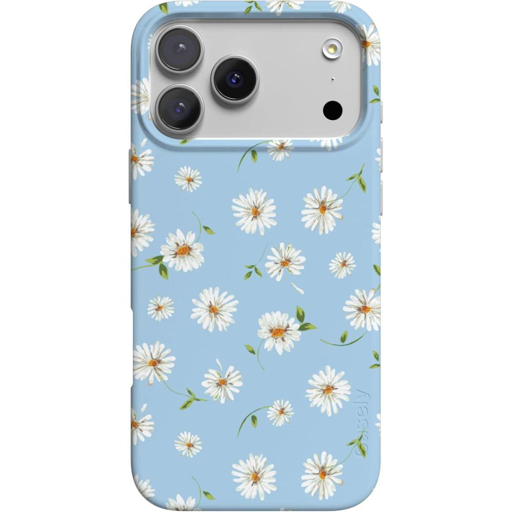 imageCasely iPhone 17 Pro Case  Chelsea Checker  Starlight Tiles  Compatible with MagSafe  Classic Ultra Slim DesignDaisy Daydream  Baby Blue Floral