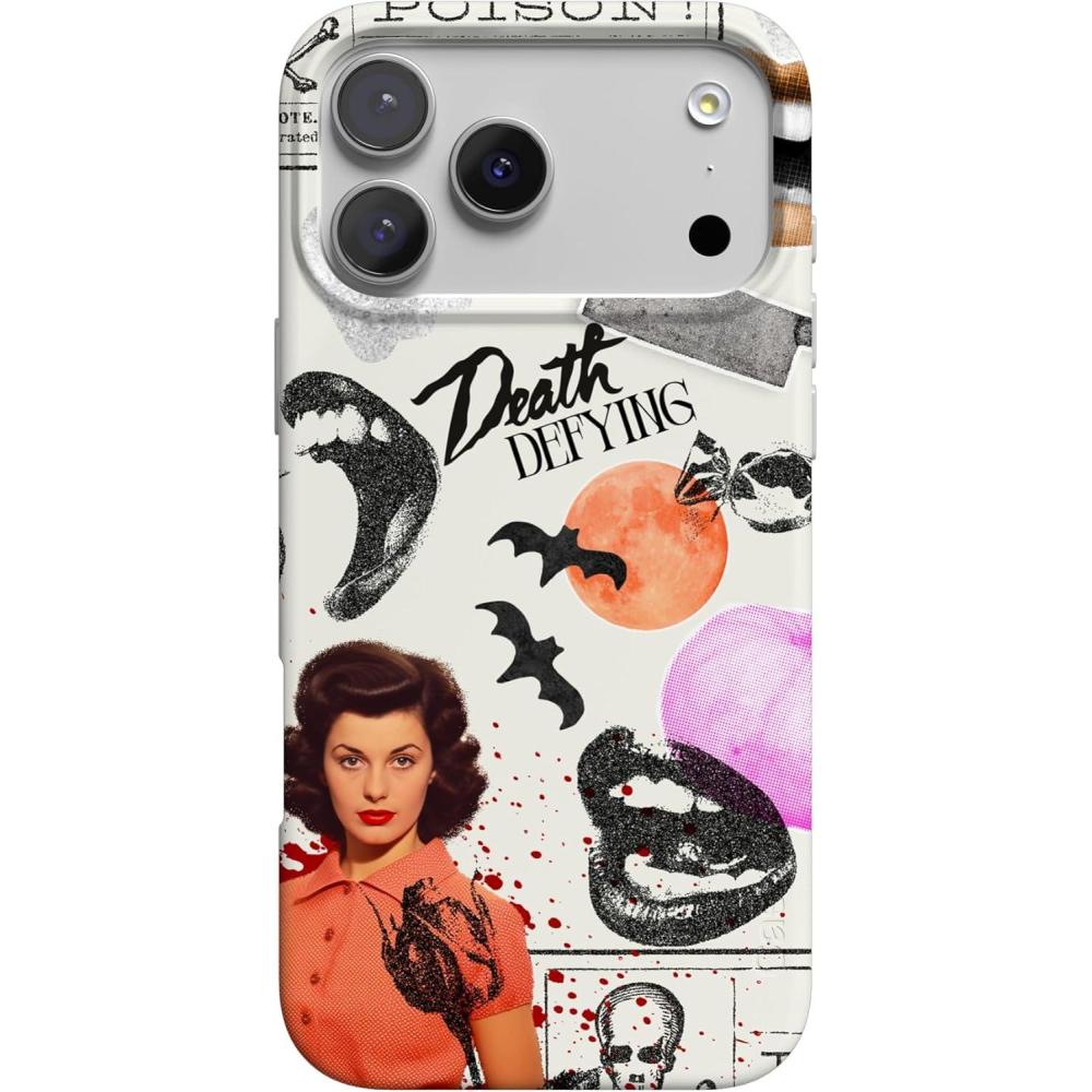 imageCasely iPhone 17 Pro Case  Chelsea Checker  Starlight Tiles  Compatible with MagSafe  Classic Ultra Slim DesignIf You Dare  Horror Collage