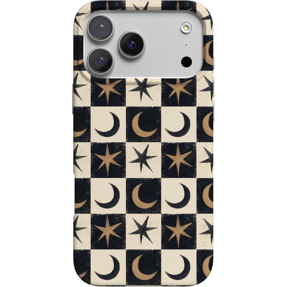 imageCasely iPhone 17 Pro Case  Chelsea Checker  Starlight Tiles  Compatible with MagSafe  Classic Ultra Slim DesignMystic Moonstar  Black Celestial