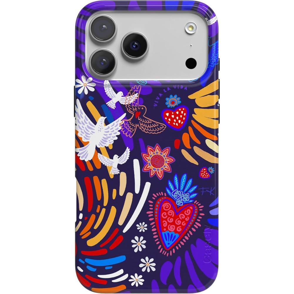 imageCasely iPhone 17 Pro Case  Chelsea Checker  Starlight Tiles  Compatible with MagSafe  Classic Ultra Slim DesignViva La Vida  Frida Kahlo Collage