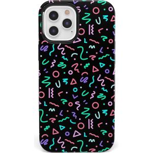 Casely iPhone 12 Pro Max Case | Mystic Meadow | Green Gardens | Bold Protective Design | MagSafe Compatible Design(Always Vibing | Glow In The Dark Retro)