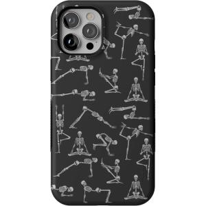 Casely iPhone 12 Pro Max Case | Mystic Meadow | Green Gardens | Bold Protective Design | MagSafe Compatible Design(Corpse Pose | Skeleton Yoga)