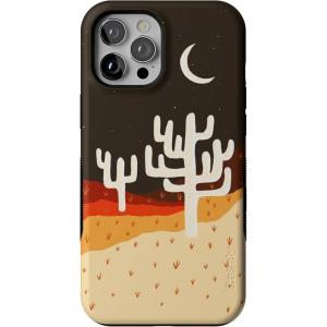 Casely iPhone 12 Pro Max Case | Mystic Meadow | Green Gardens | Bold Protective Design | MagSafe Compatible Design(Desert Nights | Cactus Colorblock)
