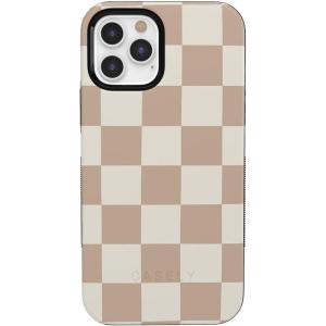 Casely iPhone 12 Pro Max Case | Mystic Meadow | Green Gardens | Bold Protective Design | MagSafe Compatible Design(Fit Check | Neutral Checkerboard)