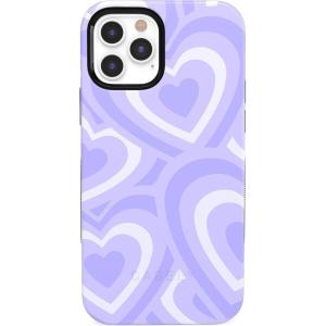 Casely iPhone 12 Pro Max Case | Mystic Meadow | Green Gardens | Bold Protective Design | MagSafe Compatible Design(Love Song | Lavender Heart)