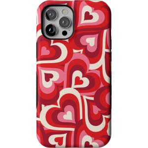 Casely iPhone 12 Pro Max Case | Mystic Meadow | Green Gardens | Bold Protective Design | MagSafe Compatible Design(Love Song Remix | Ombre Hearts)