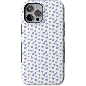 Casely iPhone 12 Pro Max Case | Mystic Meadow | Green Gardens | Bold Protective Design | MagSafe Compatible Design(Lovebug | Blue Hearts)