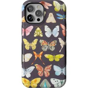 Casely iPhone 12 Pro Max Case | Mystic Meadow | Green Gardens | Bold Protective Design | MagSafe Compatible Design(Midnight Monarch | Jenna Palek x Casely)