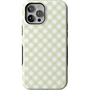 Casely iPhone 12 Pro Max Case | Mystic Meadow | Green Gardens | Bold Protective Design | MagSafe Compatible Design(Mint Lattice | Sunday Best | Green Gingham)