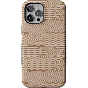 Casely iPhone 12 Pro Max Case | Mystic Meadow | Green Gardens | Bold Protective Design | MagSafe Compatible Design(Mocha Ripple | Brown Waves Case)