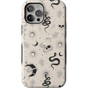 Casely iPhone 12 Pro Max Case | Mystic Meadow | Green Gardens | Bold Protective Design | MagSafe Compatible Design(No Further Explanation | Snakes & Skulls)