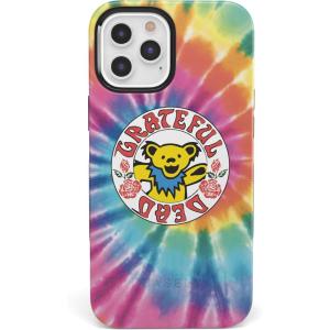 Casely iPhone 12 Pro Max Case | Mystic Meadow | Green Gardens | Bold Protective Design | MagSafe Compatible Design(On Tour | Grateful Dead Tie Dye Sticker)