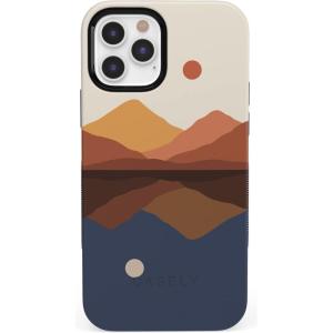 Casely iPhone 12 Pro Max Case | Mystic Meadow | Green Gardens | Bold Protective Design | MagSafe Compatible Design(Opposites Attract | Day & Night Mountains)