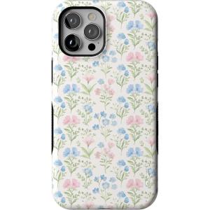 Casely iPhone 12 Pro Max Case | Mystic Meadow | Green Gardens | Bold Protective Design | MagSafe Compatible Design(Pastel Garden | Sunday Best)
