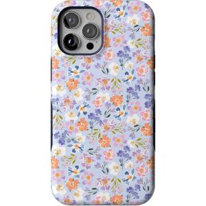 Casely iPhone 12 Pro Max Case | Mystic Meadow | Green Gardens | Bold Protective Design | MagSafe Compatible Design(Poppy Meadows | Pastel Floral)
