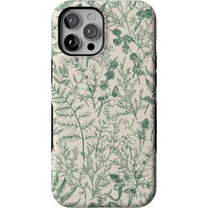Casely iPhone 12 Pro Max Case | Mystic Meadow | Green Gardens | Bold Protective Design | MagSafe Compatible Design(Sage Garden | Green Floral Case)
