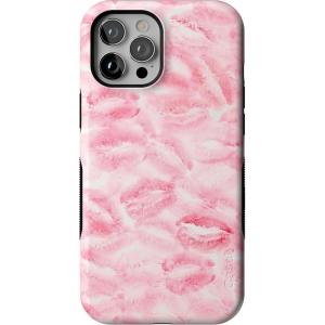 Casely iPhone 12 Pro Max Case | Mystic Meadow | Green Gardens | Bold Protective Design | MagSafe Compatible Design(Sealed with a Kiss | Pink Lipstick)
