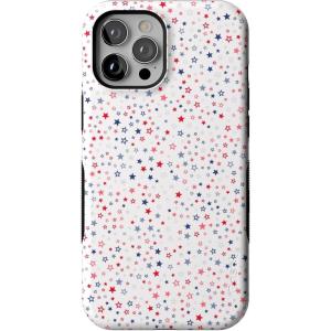 Casely iPhone 12 Pro Max Case | Mystic Meadow | Green Gardens | Bold Protective Design | MagSafe Compatible Design(Seeing Stars | Red  White & Blue)