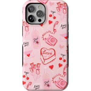 Casely iPhone 12 Pro Max Case | Mystic Meadow | Green Gardens | Bold Protective Design | MagSafe Compatible Design(That’s Amore | Valentine’s)